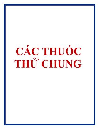 Các thuốc thử chung