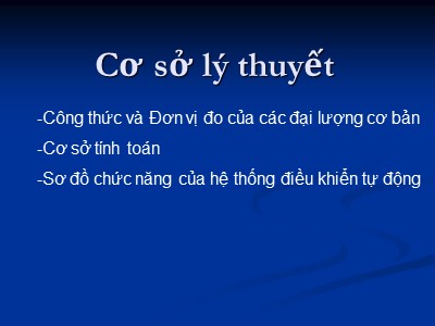Cơ sở lý thuyết