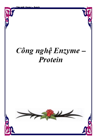 Công nghệ Enzyme – Protein
