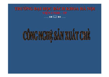 Công nghệ sản xuất chè đen