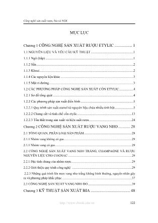 Công nghệ sản xuất rượu, bia và nước giải khát