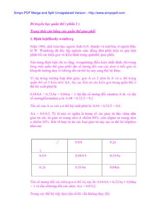 Di truyền học quần thể