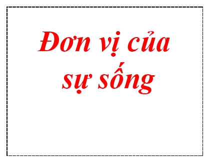 Đơn vị của sự sống