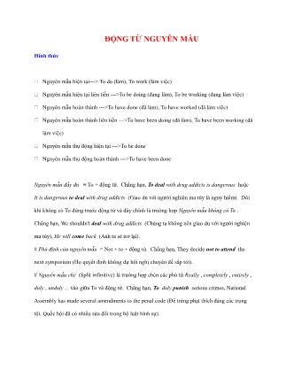 Động từ nguyên mẫu