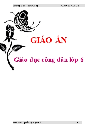 Giáo án Giáo dục công dân lớp 6