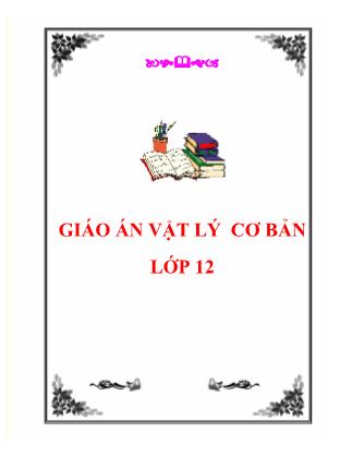 Giáo án Vật lý cơ bản lớp 12