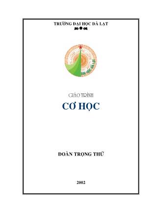 Giáo trình Cơ học - Đoàn Trọng Thư