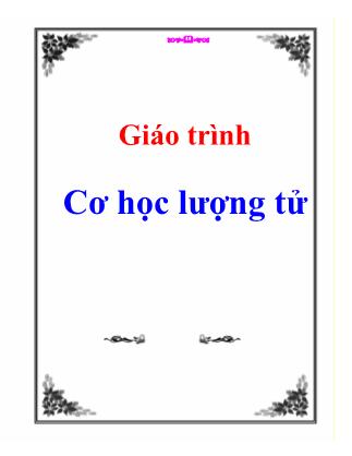 Giáo trình Cơ học lượng tử