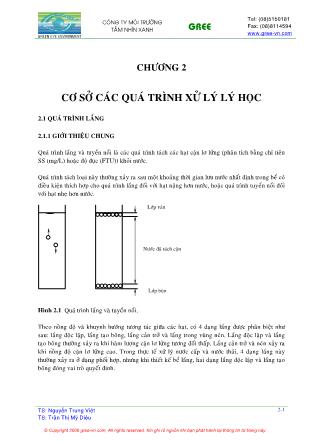 Giáo trình Cơ sở công nghệ môi trường - Chương 2: Cơ sở các quá trình xử lý lý học