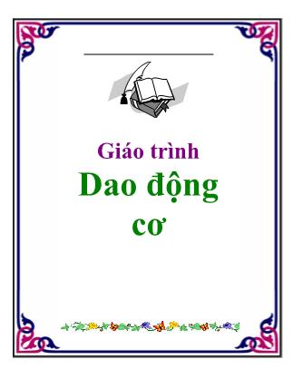 Giáo trình Dao động cơ