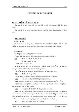 Giáo trình Hoá đại cương B - Hồ Thị Bích Ngọc (Phần 4)