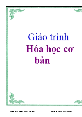 Giáo trình Hóa học cơ bản