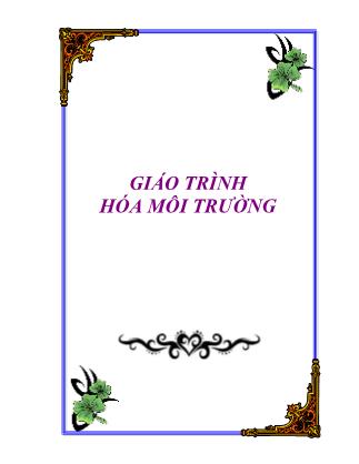 Giáo trình Hóa học môi trường