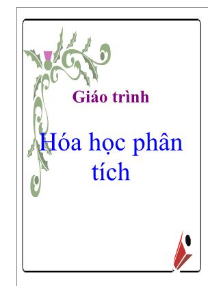 Giáo trình Hóa học phân tích