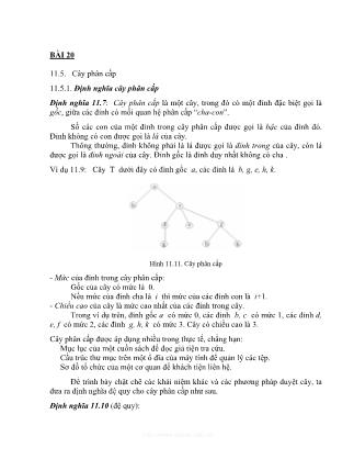 Giáo trình Lý thuyết đồ thị 1 (Bài 20)