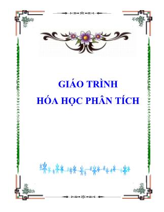 Giáo trình môn Hóa học phân tích