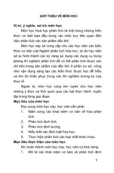 Giáo trình môn học Hoá học phân tích