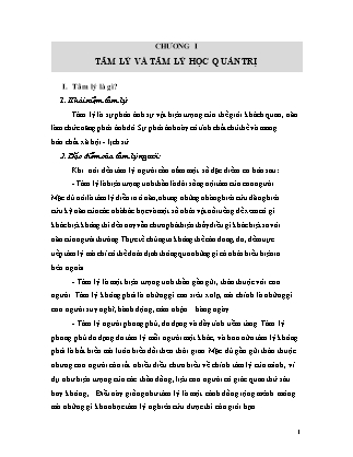 Giáo trình môn Tâm lý quản trị