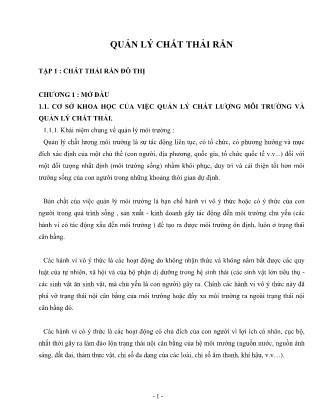 Giáo trình Quản lý chất thải rắn