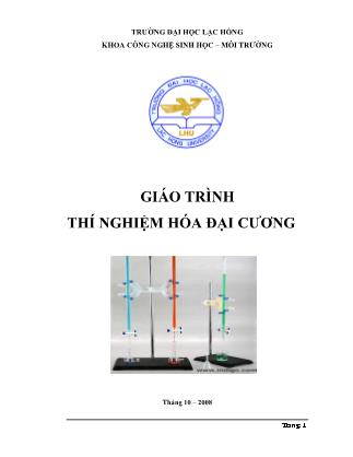 Giáo trình Thí nghiệm hóa đại cương