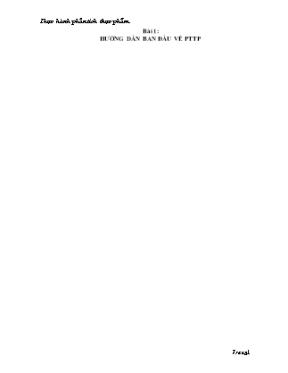 Giáo trình Thực hành phân tích thực phẩm