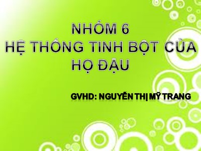 Hệ thống tinh bột của họ đậu