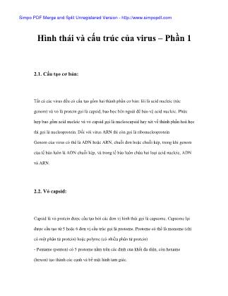 Hình thái và cấu trúc của virus