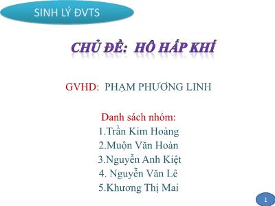 Hô hấp khí động vật thủy sinh