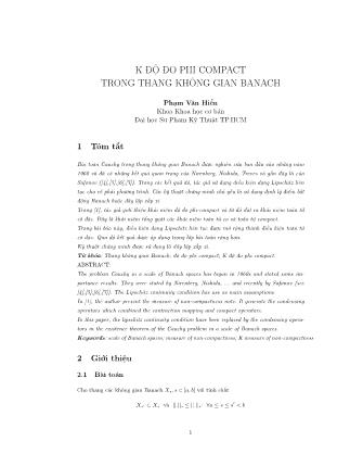 K độ đo phi compact trong thang không gian banach