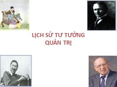 Lịch sử tư tưởng quản trị