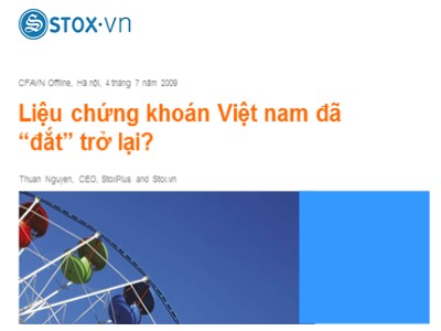 Liệu chứng khoán Việt nam đã “đắt” trở lại?