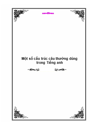 Một số cấu trúc câu thường dùng trong Tiếng anh