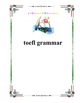 Ngữ pháp tiếng Anh Toefl