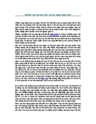 Những mối đe doạ đối với đa dạng sinh học