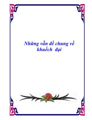 Những vẫn đề chung về khuếch đại