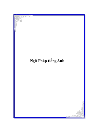 Ôn luyện ngữ pháp tiếng Anh