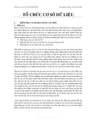 Phân tích và xử lý số liệu bằng SPSS