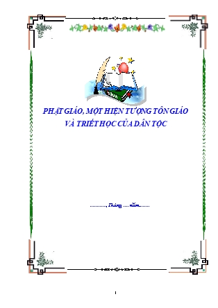 Phật giáo, một hiện tượng tôn giáo và triết học của dân tộc