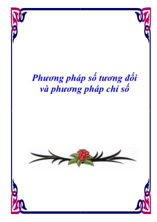 Phương pháp số tương đối và phương pháp chỉ số