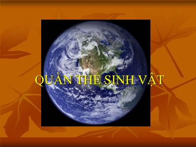 Quần thể sinh vật