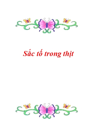Sắc tố trong thịt