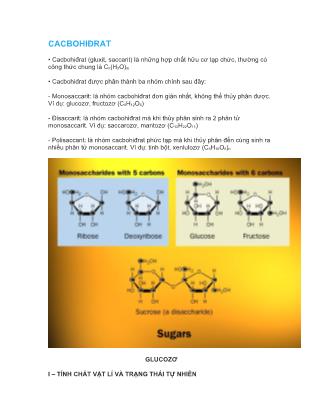 Tài liệu Cacbohiđrat