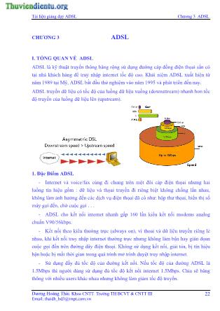 Tài liệu giảng dạy ADSL - Chương 3: ADSL
