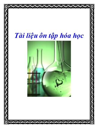Tài liệu ôn tập hóa học