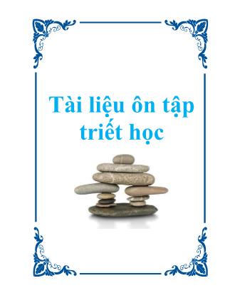 Tài liệu ôn tập Triết học