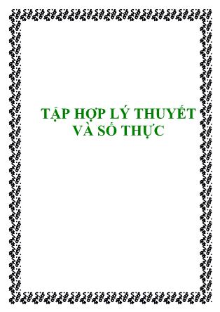 Tập hợp lý thuyết và số thực