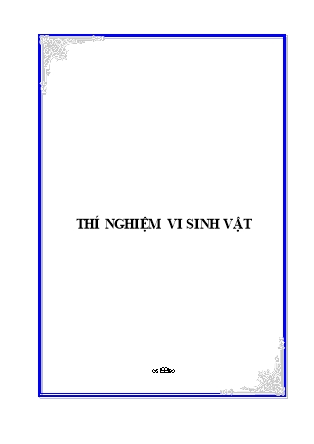 Thí nghiệm vi sinh vật - Lê Xuân Phương (Bản mới)