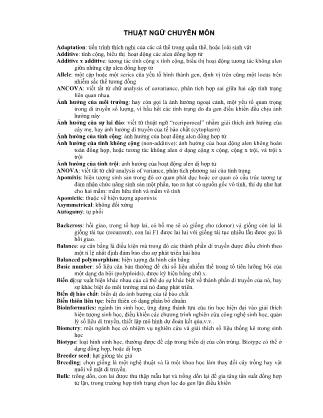 Thuật ngữ chuyên môn