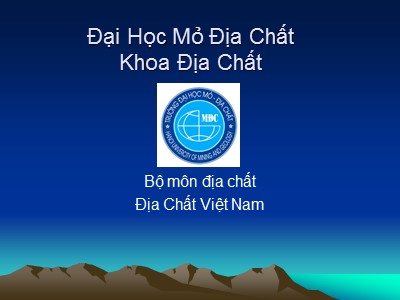 Tiểu luận Địa Chất Việt Nam