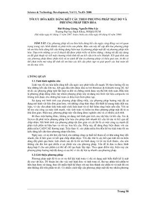 Tối ưu hóa kiểu dáng kết cấu theo phương pháp mật độ và phương pháp tiến hóa